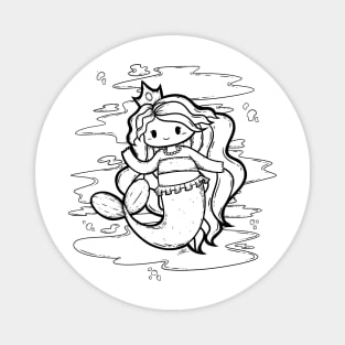 Cute Mermaid Illustration Magnet